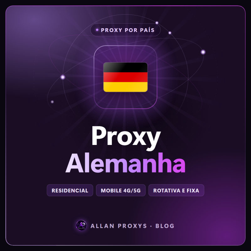 Proxy Alemanha: IP residencial e mobile da Alemanha