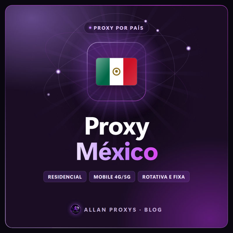 Proxy México: IP residencial e mobile do México
