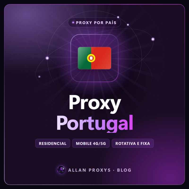 Proxy Portugal: IP residencial e mobile de Portugal